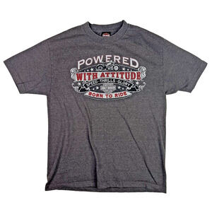 Harley Davidson Powered With Attitude Born To Ride XL No Sz. Tag 22x29 Biker T
